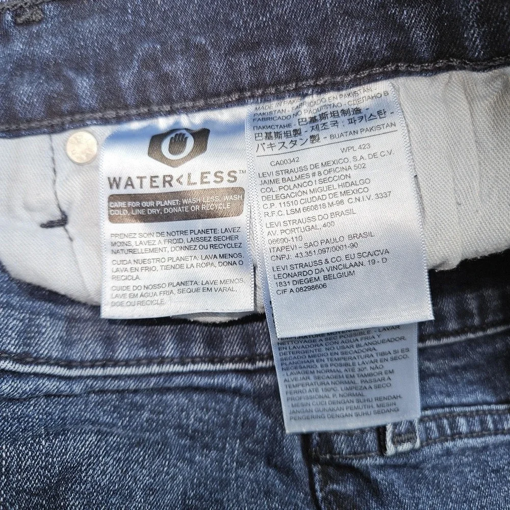 Levis 541‎ Jeans Mens 34x30 Blue Athletic Taper Stretch Denim Water Less Zip Fly